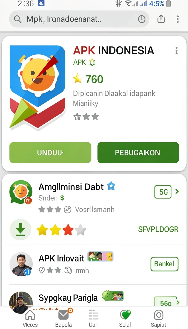 Galeri pratinjau visual dawatogel build APK resmi terbaru
