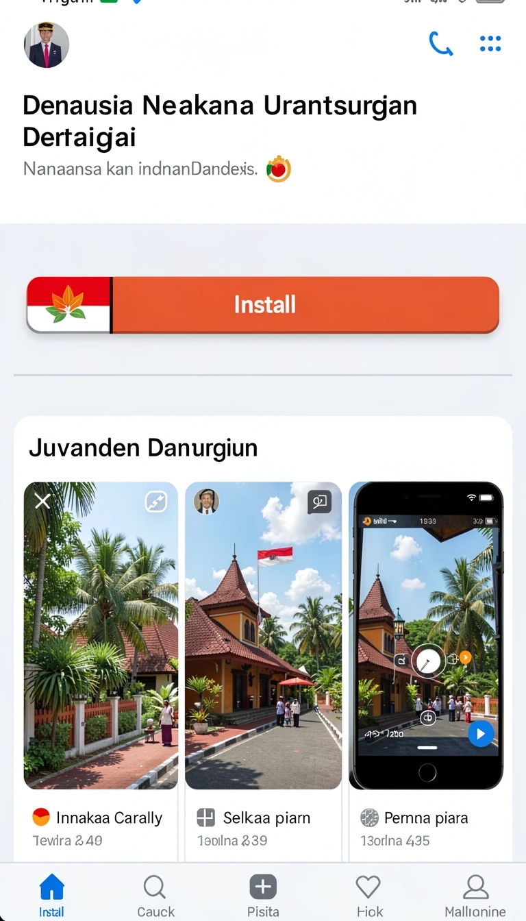 Cuplikan layar menu unduhan dawatogel untuk perangkat Android